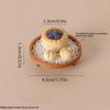 Realistic Dollhouse Miniature Coffee & Pastry Set Food Tray Accessory for Doll House Diorama Art Decor Collection Gift