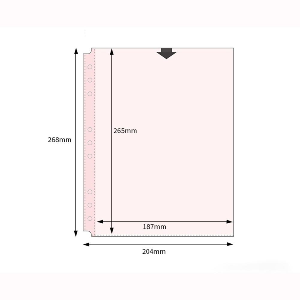 

Inner Page Card Binder B5 Photocard Binder Sheets Transparent PP Acid Free Photo Album Refill Pages Kpop Photocard Binder