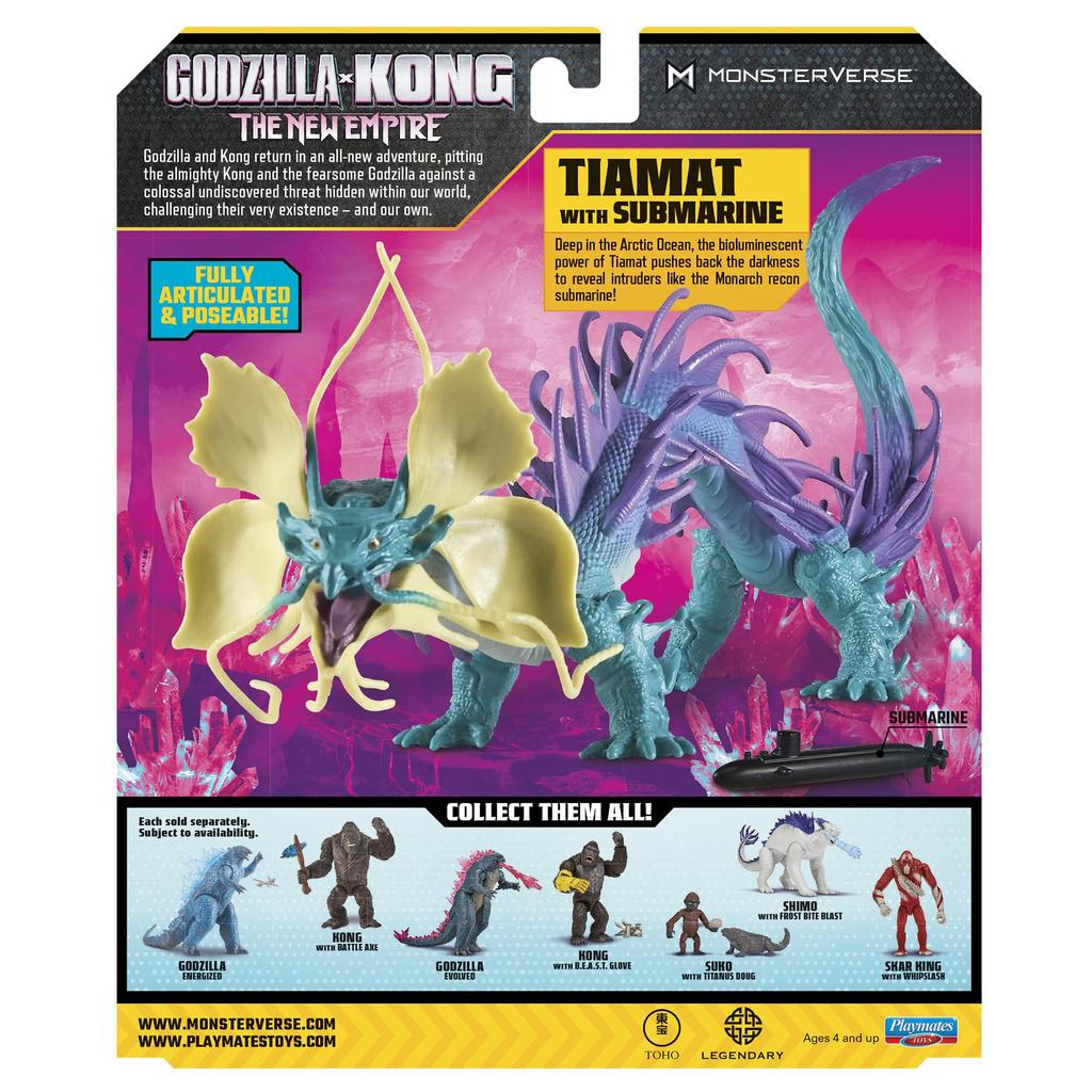Figurka Godzilla x Nová Tiamat s ponorkou od Playmates Toys Kong Impérium 6 palců