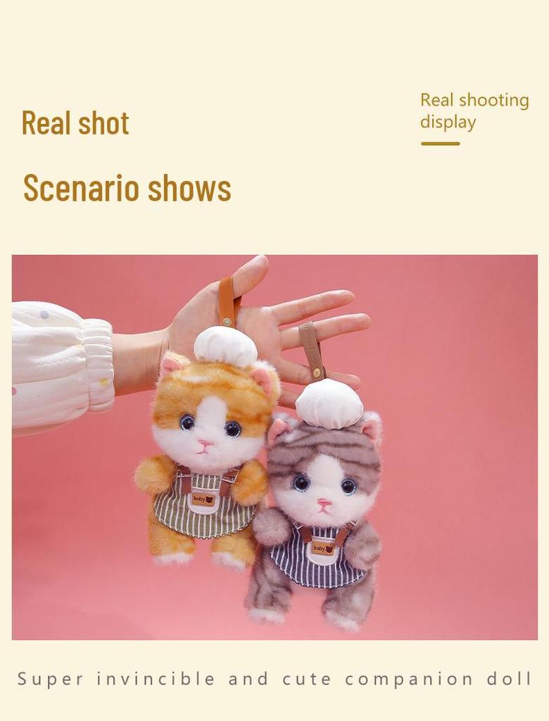 Calico Cat Plush Doll Keychain - Cute & Comforting Birthday Gift