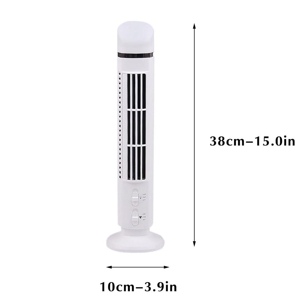 YANHAIGONG Oszillierender Turmventilator, USB Mini Blattloser Schreibtischventilator mit Licht, Tragbarer Leiser Standventilator