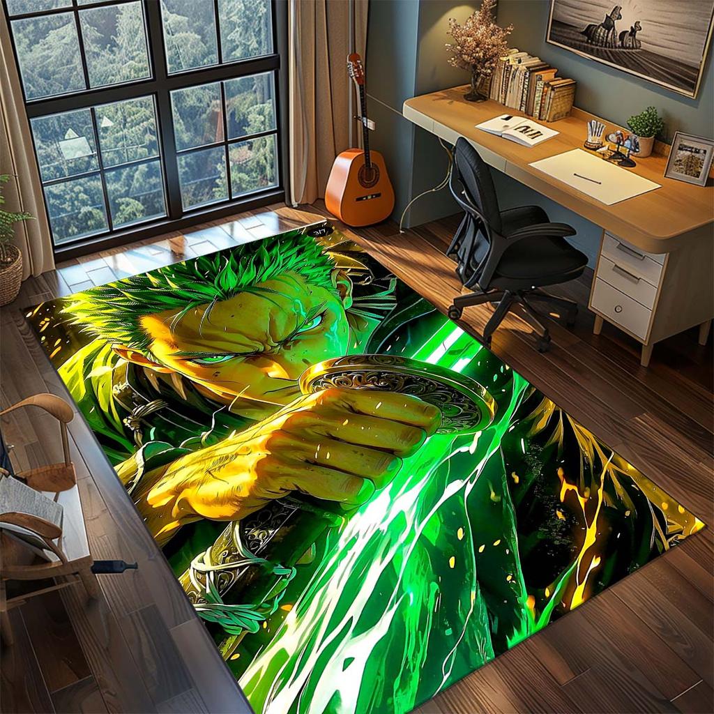 Tappeto Tappeto Anime One Piece Tappeto Grande Area Antiscivolo Lavabile Tappetino per Pavimento Stanza Gamer Camera da Letto Decorazione per la Casa -QJY