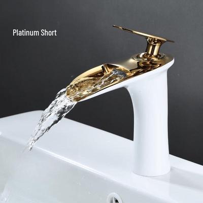 TLXT Platinum Waterfall Basin Faucet