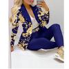 2PCS Women Blazer Suit Lapel Jacket Coat + Pants Co-ord Set Formal Office Outfit