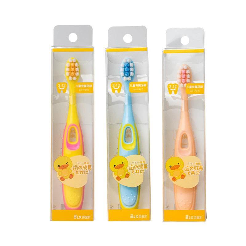 Cepillo de dientes suave para niños de 3 a 12 años con mango antideslizante y cerdas finas