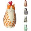 Creative Polka Dot Cat Vase Multicolor Hydroponic Flower Pot Tiny Animal Flower Vase  Home