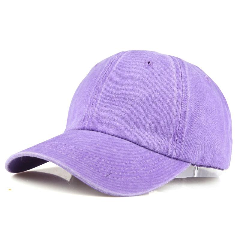 Fashion Bare Board Unisex Washed Retro Curved Brim Sunshade Solid Color Baseball Cap Travel Sunshade Women Tide Hat Hip Hop Cap