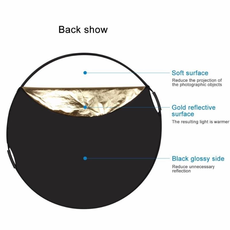 24" 60cm 5 în 1 multi pliabil pliabil fundal pentru studio foto panouri panouri reflectoare portabile pliante reflector fotografie rotund