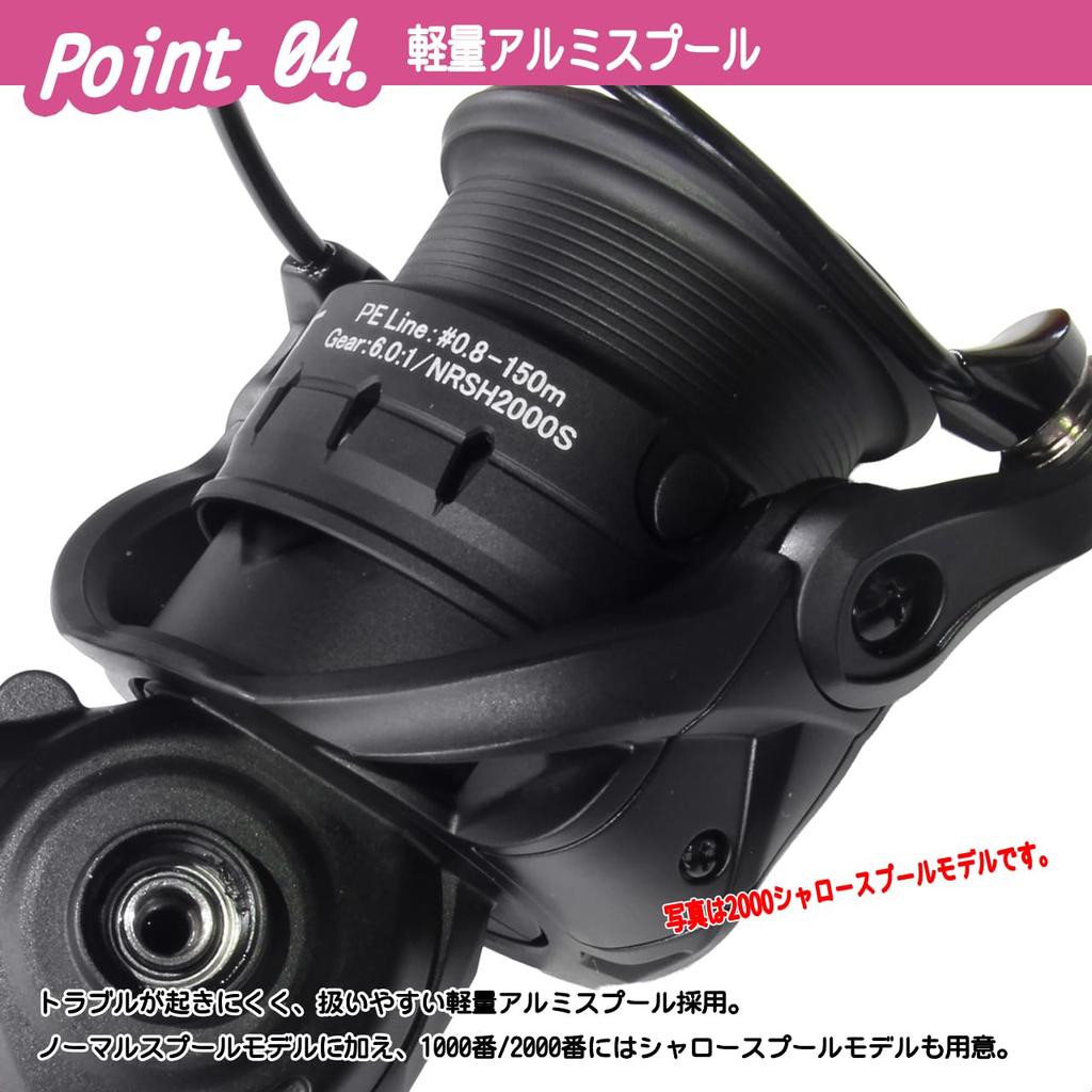 PROX NRSH1000 Spinning Reel for Lure Fishing SH (Nerost 1000)