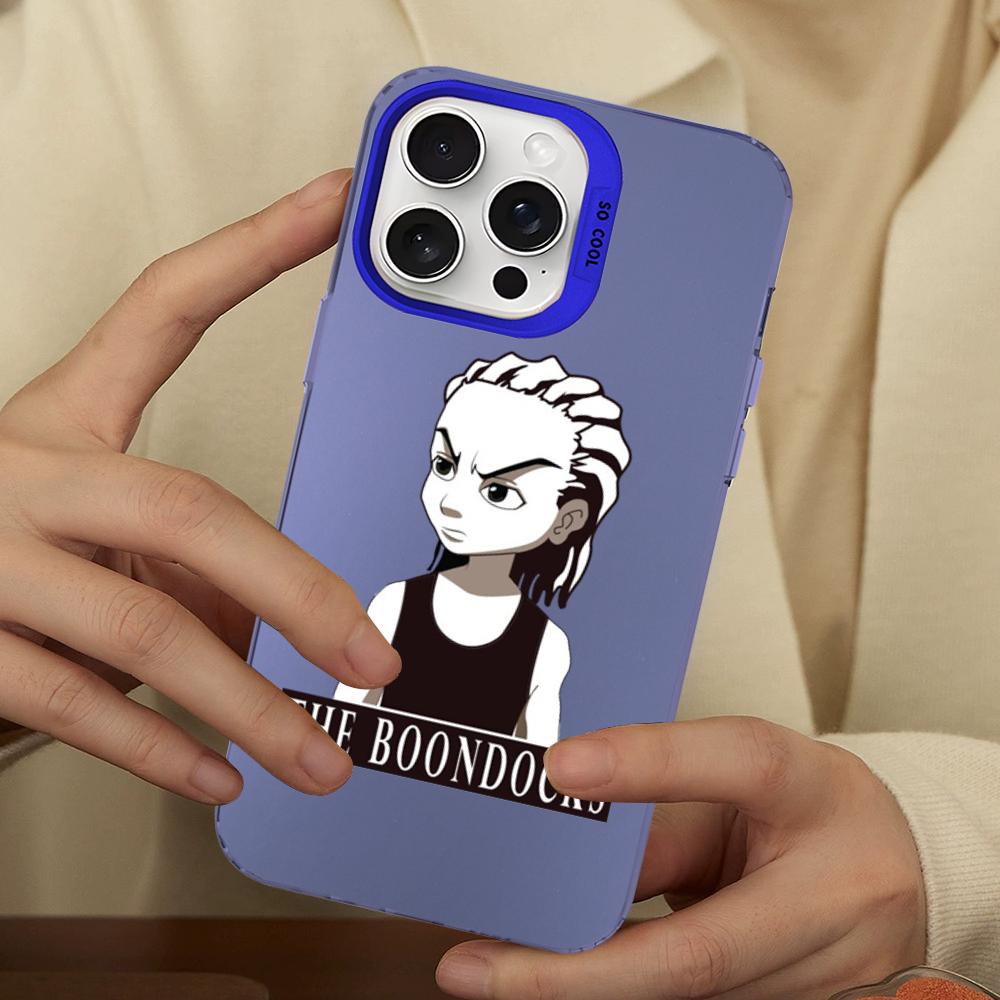 Huey Freeman Boondocks Phone Case For IPhone 16 15 14 13 12 11 Pro Max X XR XSMAX 8 7 Plus Matte Shockproof Back Cover