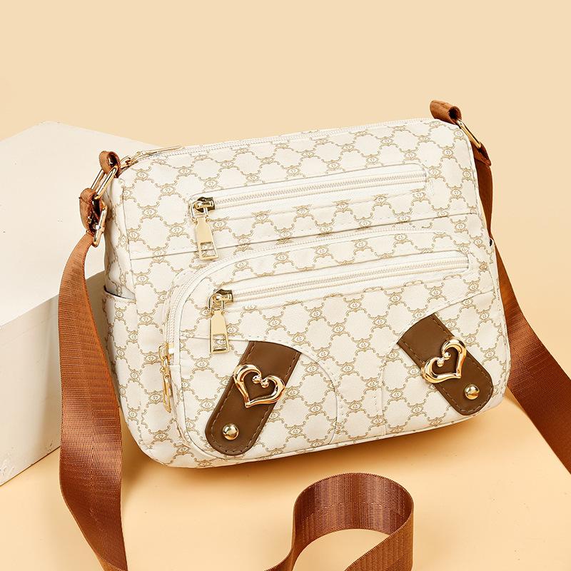 Mittleres Alter Muttertasche Damen-Umhängetasche mit Aufdruck