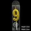 50 Gold Number Candle Cake Toppers, Individually Boxed for Kids' First Birthday