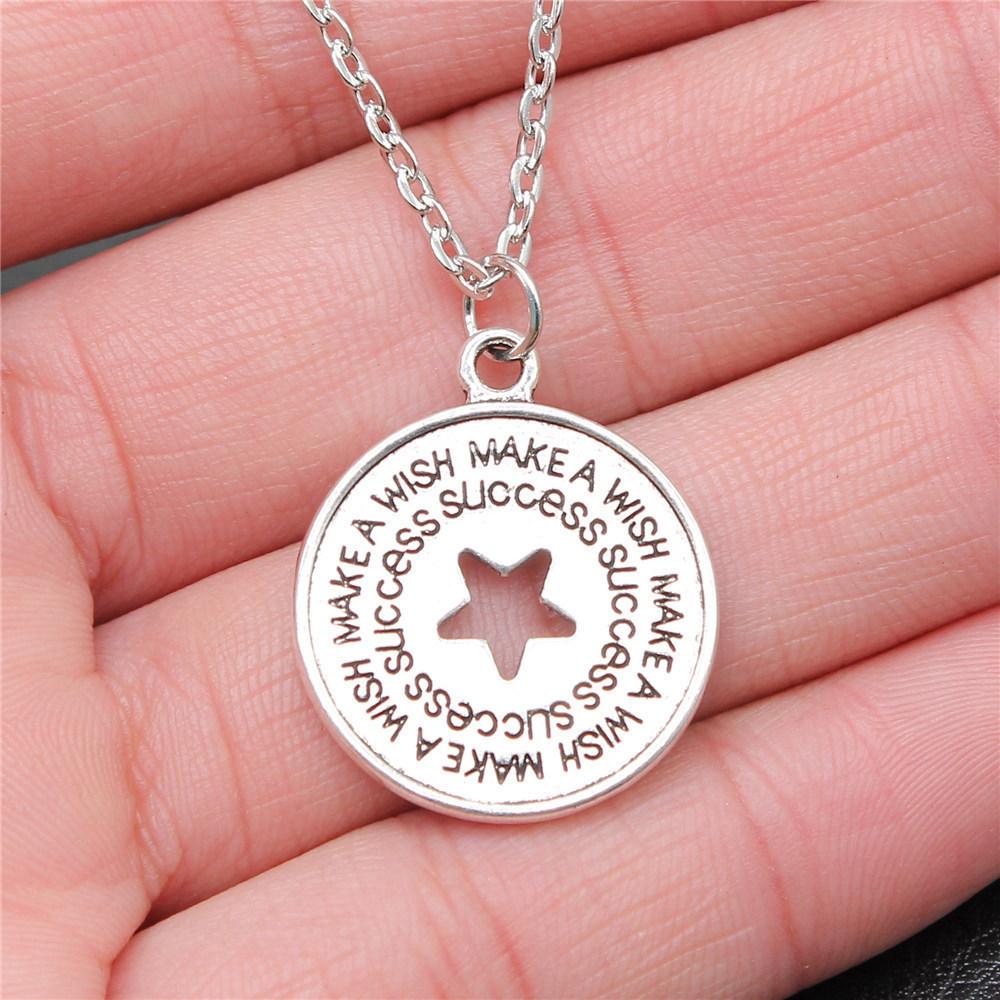 Necklace On The Neck 43cm Chain Round Tags Friendship Vintage Jewelry Supplies QN063