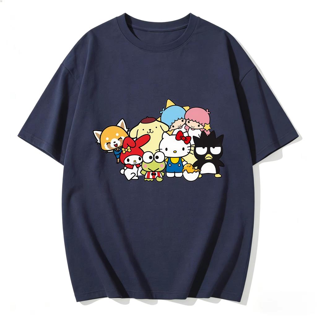 2026 Kuromi Tee Soft Cotton Short Sleeve Crew Neck Cute Print Lightweight Summer Top for Women Daily Casual Wear