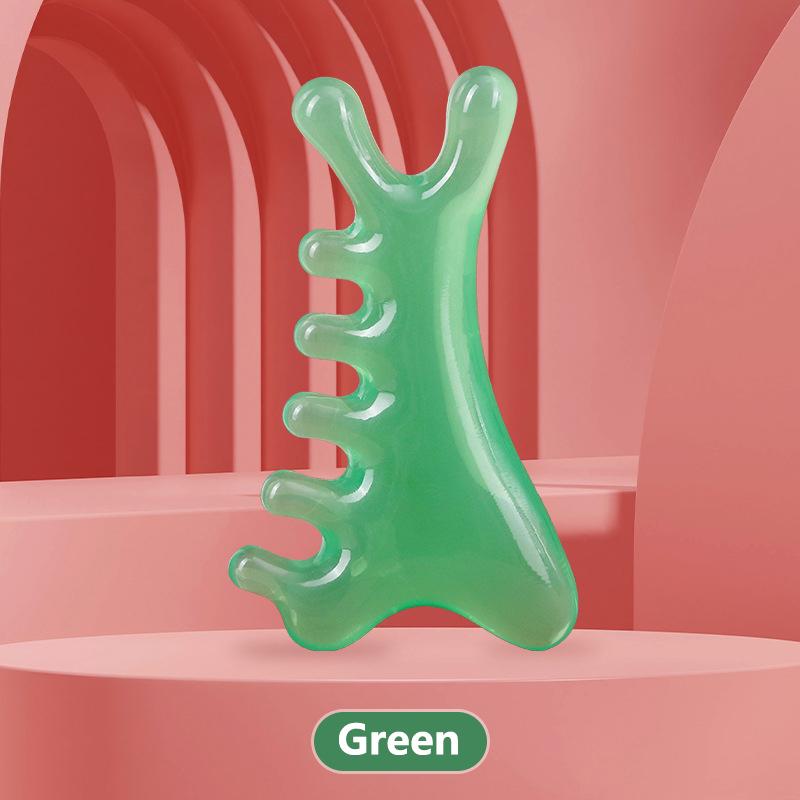 1 Stück Cartoon Delfin Harz Körper Nase Kopfhaut Meridian Massagekamm 4In1 Kamm Blutzirkulation Antistatisch Glatter Haarkamm