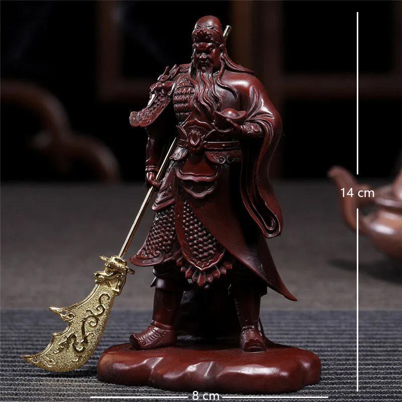 Gold Chinese Feng Shui Guan Gong Buddha Statues Handmade Resin Crafts Big Buddha Sculpture Figurines Home Decoration