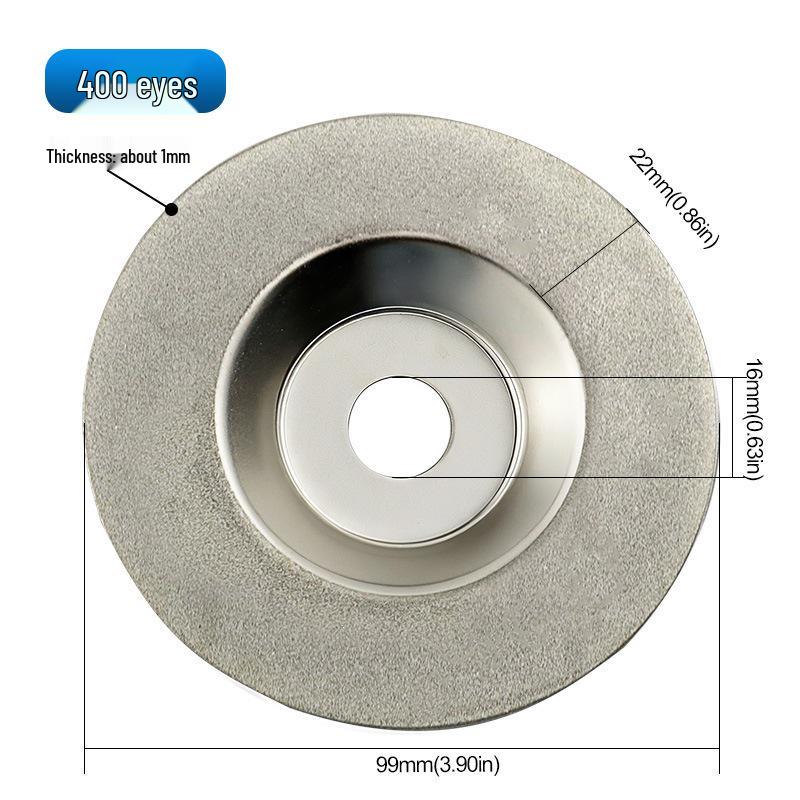 Kitchen Knife & Scissors Sharpening Disc - Cymbal-Shaped Angle Grinder Wheel