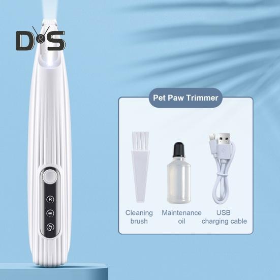 Pet Paw Trimmer with LED Light Pet Precision Trimmer Low Noise Cordless Grooming Clippers USB Rechargeable Pet Hair Trimmer