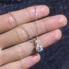 Moissanite Bow Necklace 0.5ct 1ct 2ct Clavicle Chain Women
