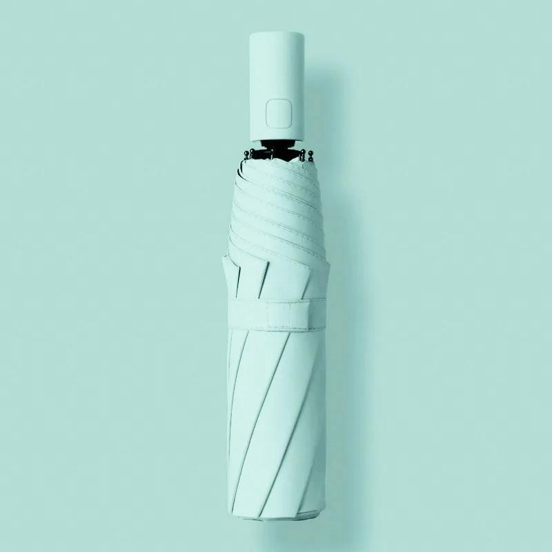 

Автоматический зонт, компактно складывающийся, солнце- и дождезащитный, с УФ-защитой, премиальный дорожный зонт metal-fiber composite&10K зелёный