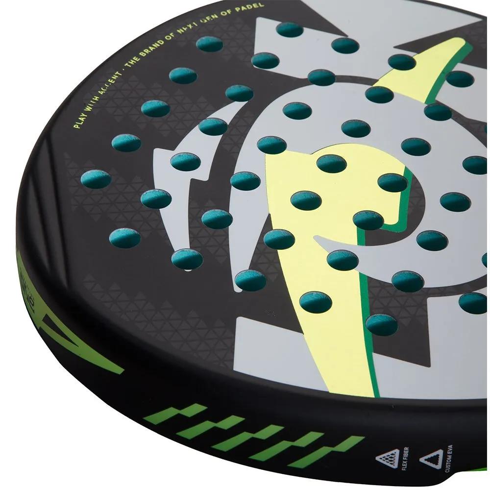 Lok Easy Flow 2024 padel racket 361-365g black and neon green