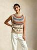 Yuehe Cross 2026 Women's Classic Retro Embroidered Knit Sweater