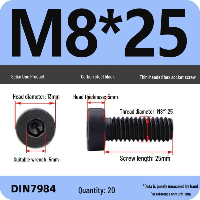 Grade 8.8 Low Profile Hex Socket Screw/Bolt (M3-M16)