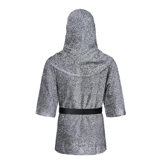 4ks/sada Cosplay Coat Kabát s kapucí Cape Set Templářské imitace řetízkové košile Rytíř Cos Suit Halloween Costume Rekvizity Cosplay Suit