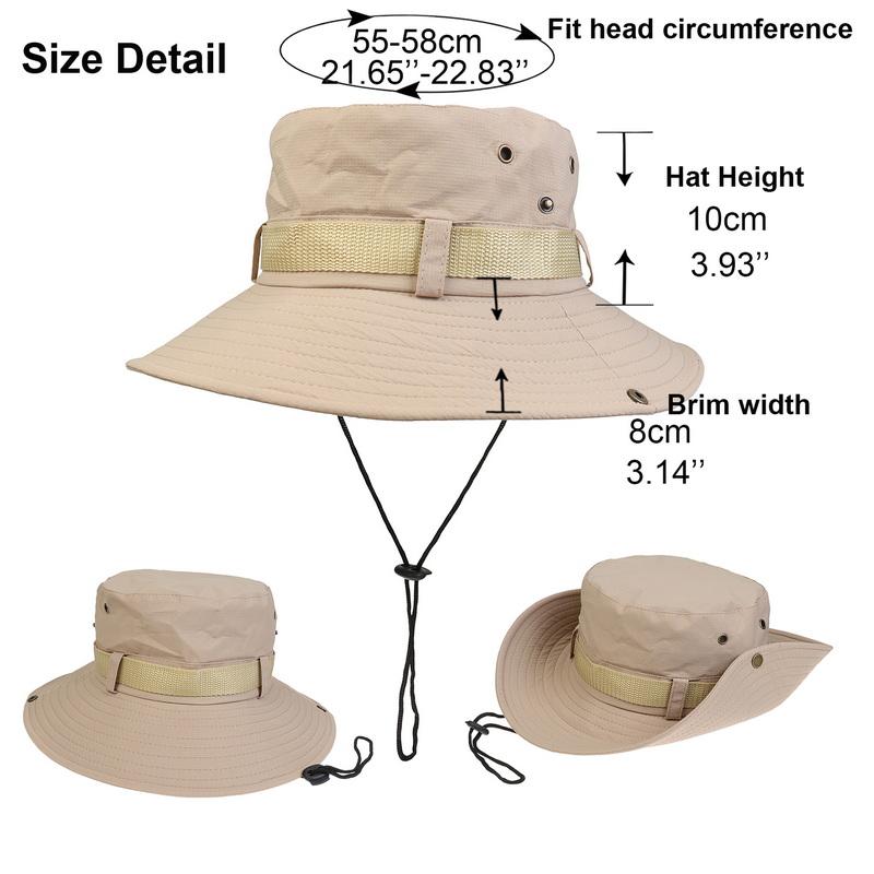 Solhatter for menn Bred skygge sammenleggbar Boonie bøttelue UV-beskyttelse for kvinner Safari Sykling Fiske Strandtur Vandring Klatring Utendørs