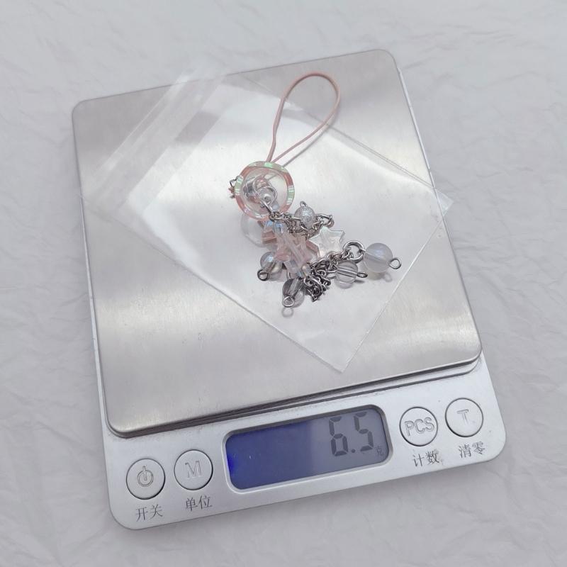 Unique Fringe Cellphone Strap with Jellyfish Shape Star Pendant Phone Lanyard DIY Handmade Cute Phone Charm Jewelry