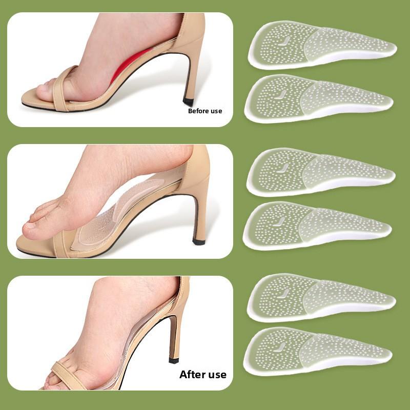 GEL-Halbsohle mit Fußgewölbestütze für Damen, High Heels, weiche Polsterung, Plattfüße, hohe Fußgewölbeentlastung, Komfort