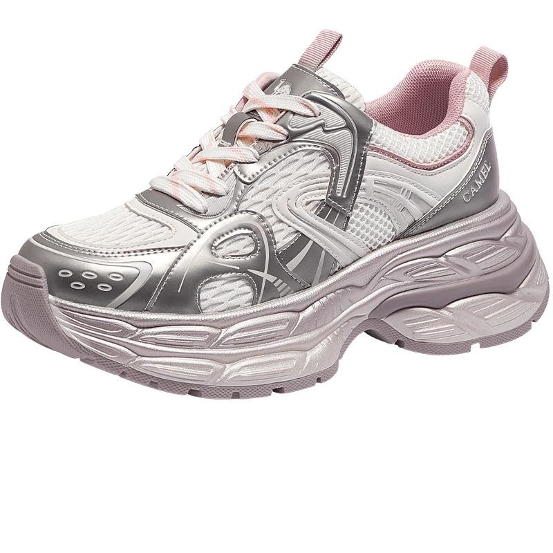 CAMEL Women s Silver String Chunky Sneakers EU 37
