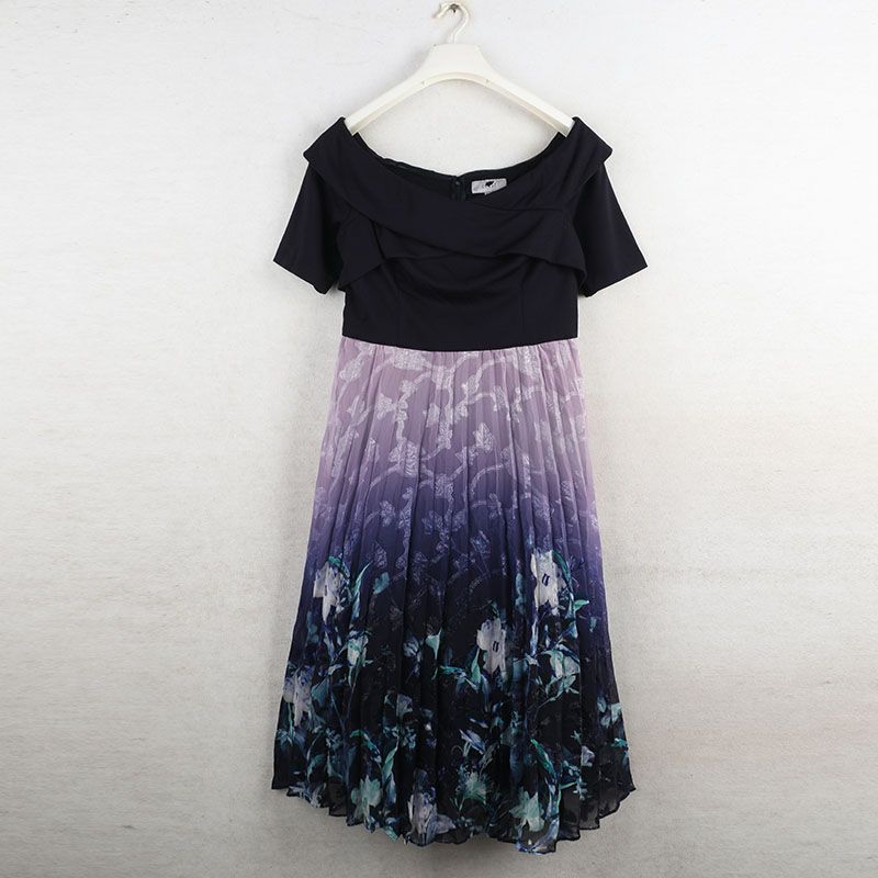 

Sunshine House Summer New Arrival Export Fashion C Pleated Women s Printed Wear Dress Short Sleeve Skirt Color 16: Bust size 92