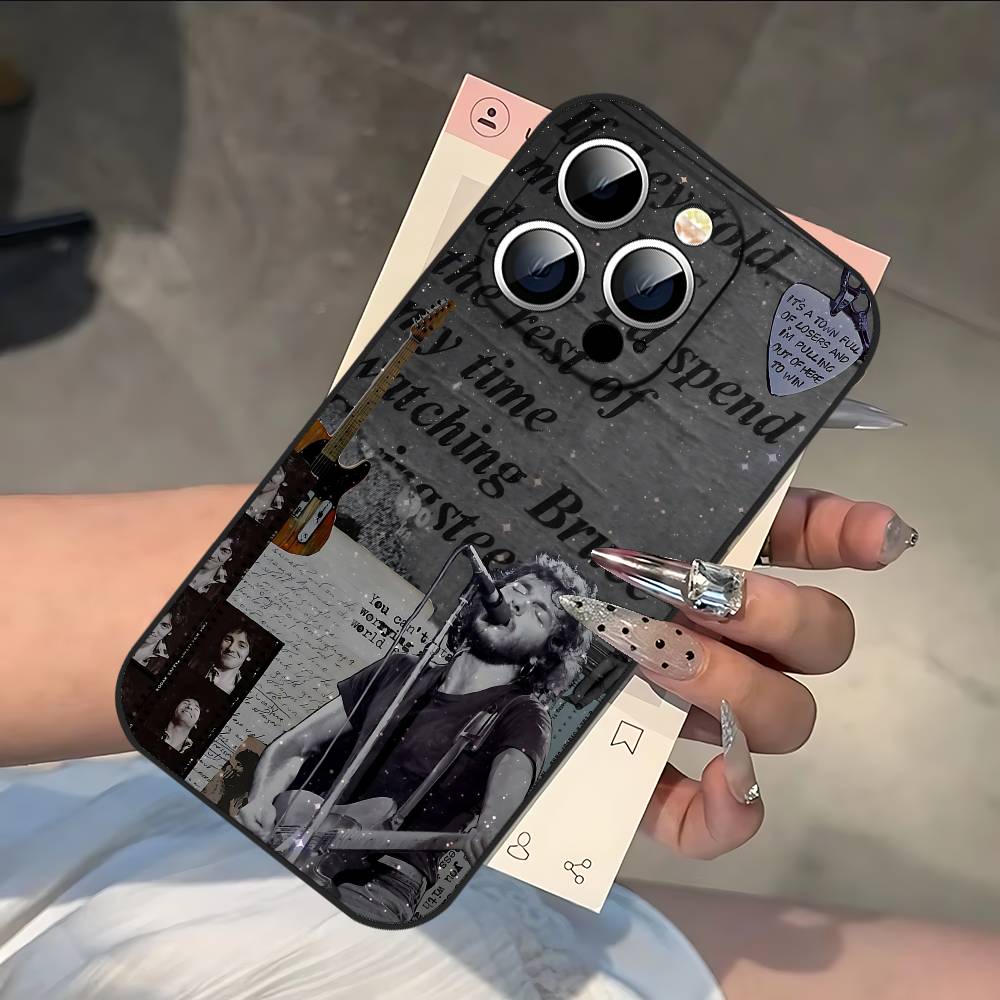 Guitarist R-Bruce Springsteen Phone Case Black Phone Case That Fits For IPhone 17,16,15,11,13,14 Pro Max,Plus,X,Xr,Xs Max,13Mini