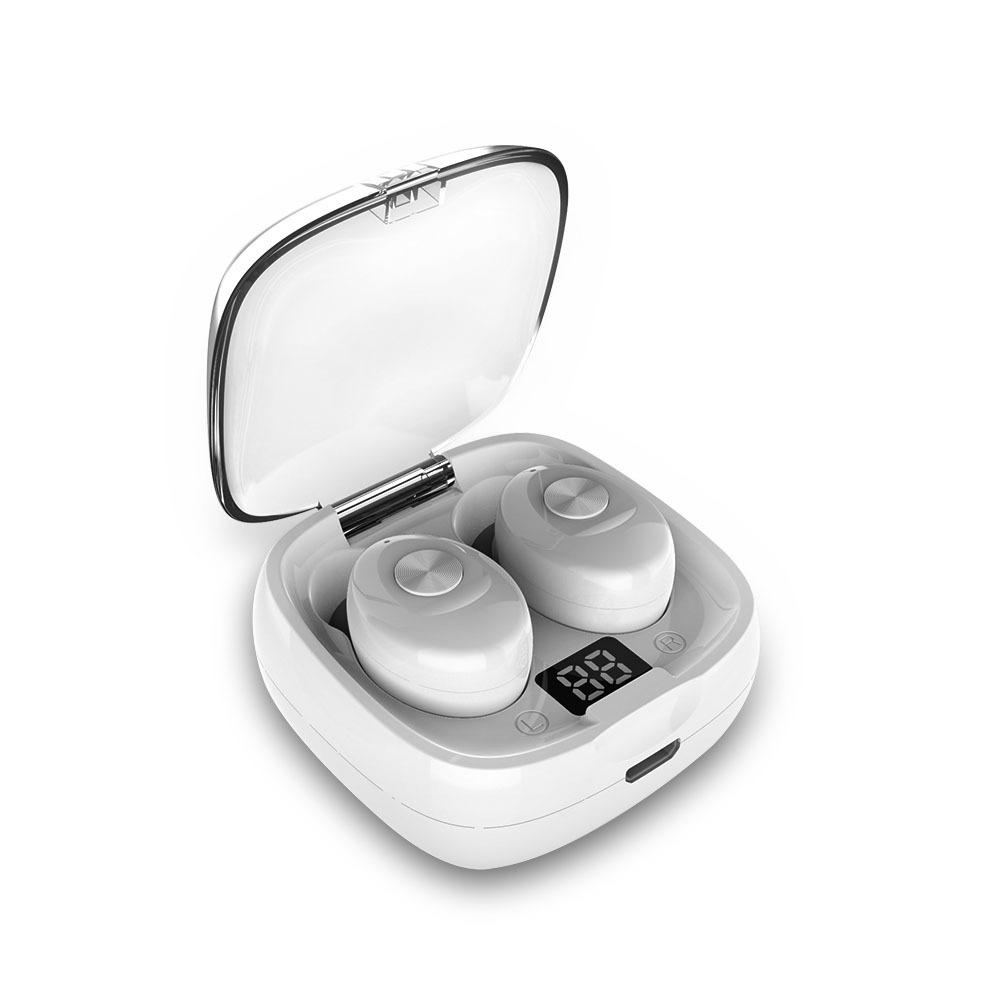 

QUEED XG8 Screen Display Bluetooth Headphones Wireless Dual-ear Stereo in-ear Sports Bluetooth Headphones 5.0 with Charging Case