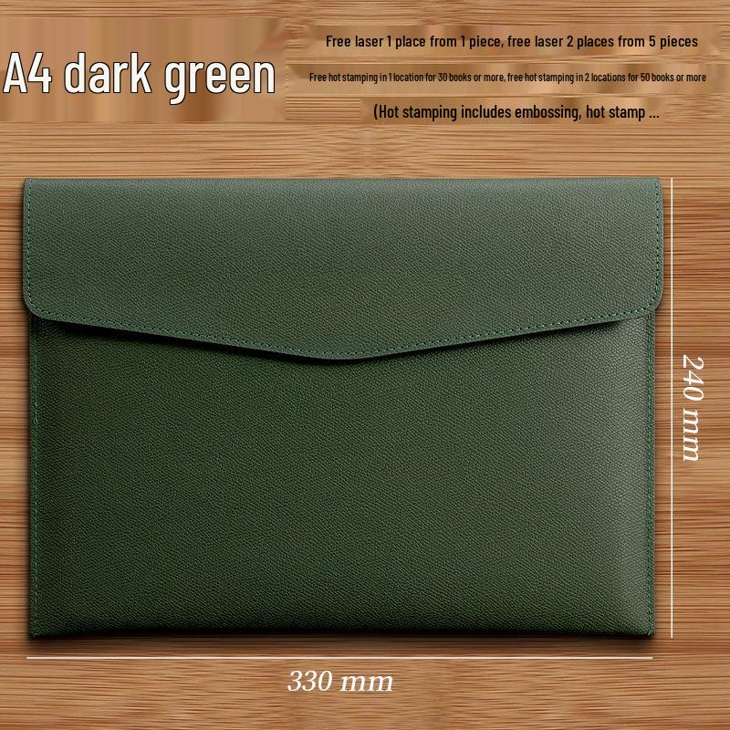 Custom A4 Lychee Grain Document File Bag and Briefcase