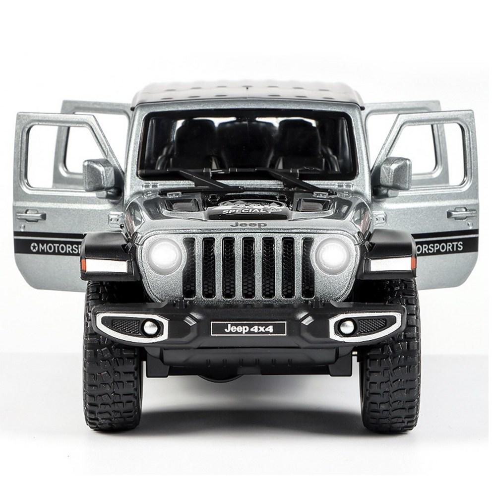 Jeep Wrangler Rubicon 1:22 Schaal Die-cast Metaallegering Pull-back Auto Model, Zwart