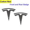 2 Pieces of Zinc Alloy Car Front Hood Emblem Sticker Design Replacement For Tesla Model 3 Y Car Rear Trunk Emblem Accessory