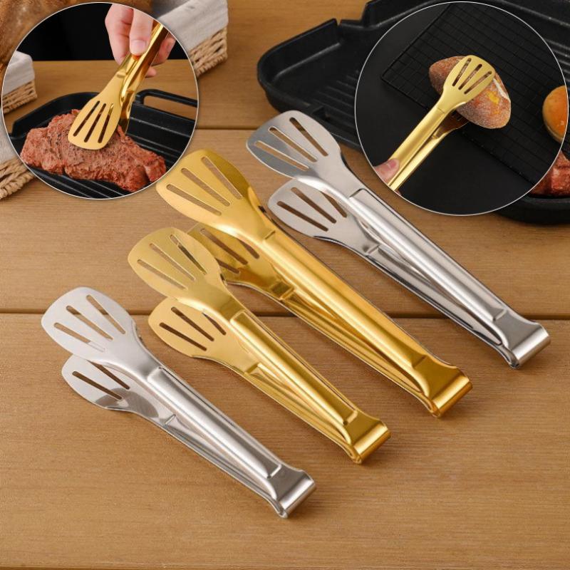 Stainless Steel Food Tongs Barbecue Tongs Meat Salad Steak Food Serving Clip Tweezers Long Bbq Cooking Tongs Kitchen Utensils