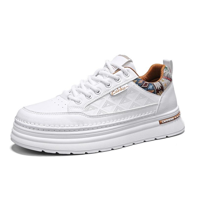 

Board shoes men s summer thick-soled heightening white shoes low-top retro breathable foot cover one pedal flat shoes casual men s shoes 44