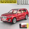 1/32 BMW X7 Off Road SUV Alloy Metal Diecast Model Car Home Trendy Toy Decorations Micro Vehicles Pull Back with Light Birthday