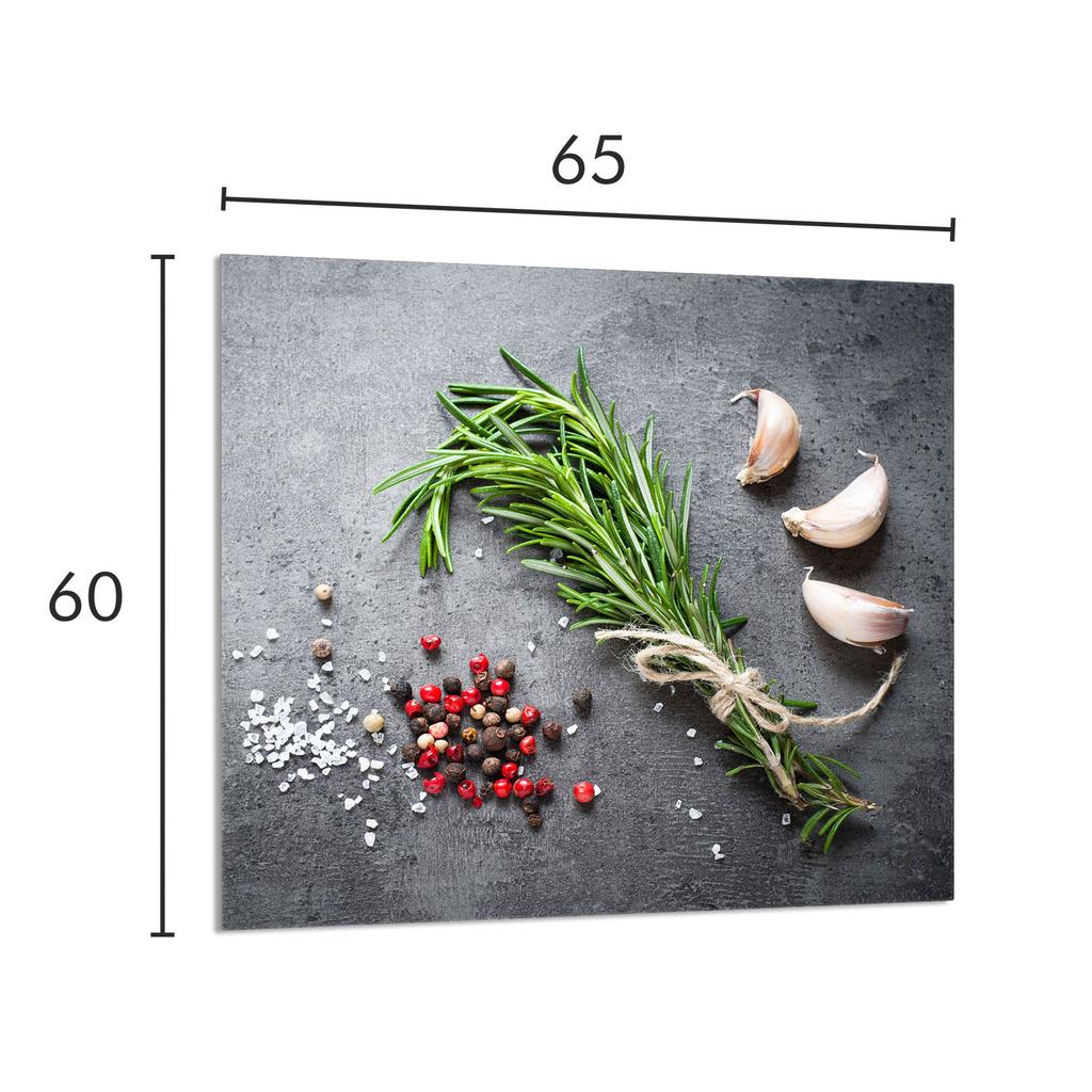 GLASS PANEL FOR KITCHEN 65x60 Spices