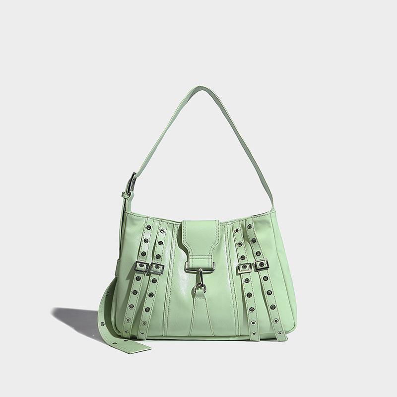 2024 Summer New Motorcycle Bag, Single Shoulder Crossbody Bag, High-Quality Fashion Tote Bag, Commuting Underarm Bag for Women