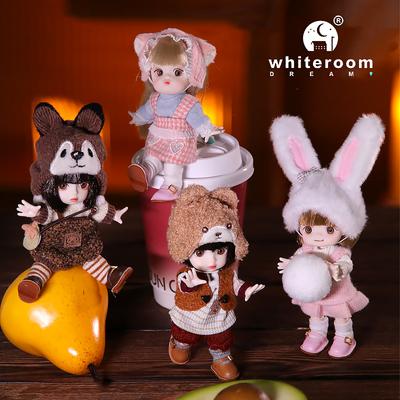 2024 Mini Dolls Toys For Girl Ob11 Bjd Doll 1/12 Little  Animal Obitsu11 Pocket Boy Baby Kawaii Toy Birthday Gift Ball Jointed