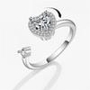 Anelli Antistress Ansia Fidget per Donna Multipli Cristallo Fiore Sole Cuore Metallo Spinner Anello Rotante Gioielli da Matrimonio