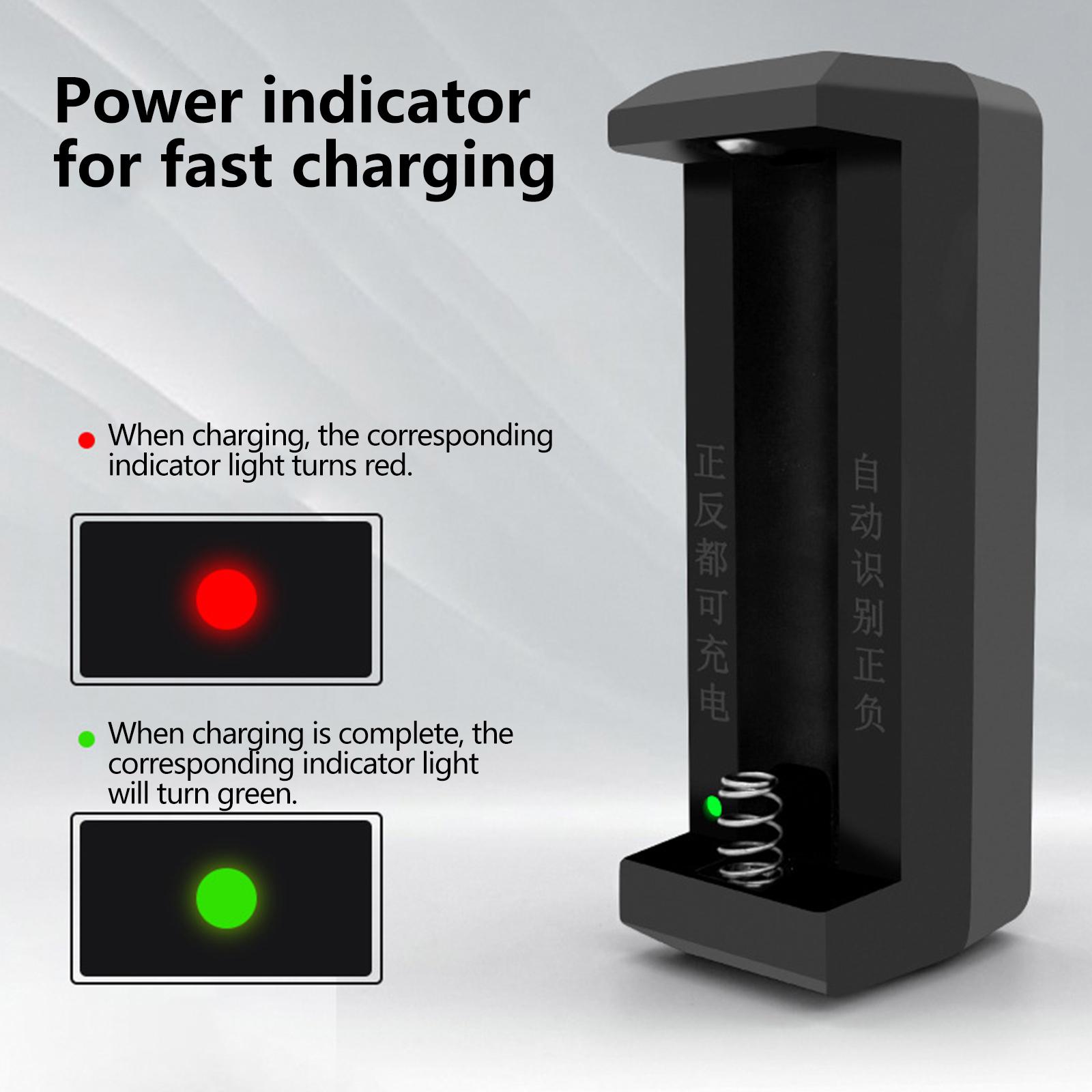 

Travel 18650 Battery Charger Slot With Overcharge Protections Wide Voltages Support For 14500 16340 18500 Cells 1