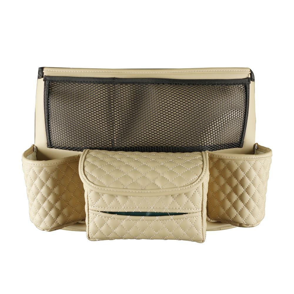 Leather Car Handbag Holders Car Organizers and Storage Front Seats Gap Car Seats Gap Filler Organizer Storage Bag for Car Seats