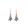 Hot Sale Fashion Personality Christmas Pendant Earrings Alloy Dripping Oil Christmas Snowflake Stud Earrings