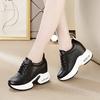 Fashion Classics 8CM Platform Wedge Heels Shoes Genuine Leather Breathable Soft Heel Comfortable Shoes Casual Sneakers Platform Summer