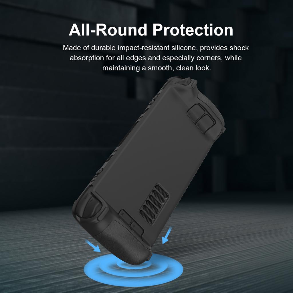 SD001 for Steam Deck Silicone Case Game Console Ergonomic Grip Anti-Slip Cover